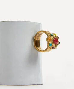 Astier de Villatte Glass & Drinksware^Serena Fancy Ring Ceramic Cup