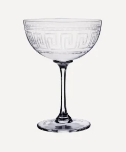 The Vintage List Glass & Drinksware^Set of Six Greek Key Champagne Coupes