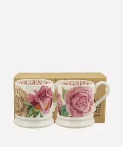 Emma Bridgewater Mugs^Set of Two Roses All My Life Boxed Half-Pint Mugs
