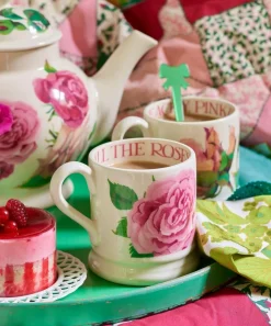 Emma Bridgewater Mugs^Set of Two Roses All My Life Boxed Half-Pint Mugs