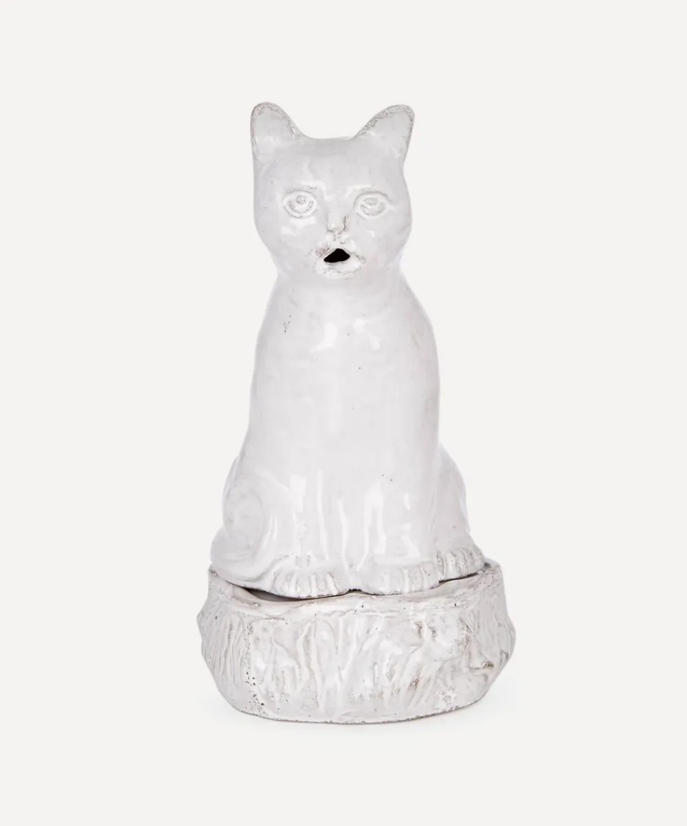 Astier de Villatte Candles & Candle Holders^Setsuko Cat Glazed Terracotta Incense Holder