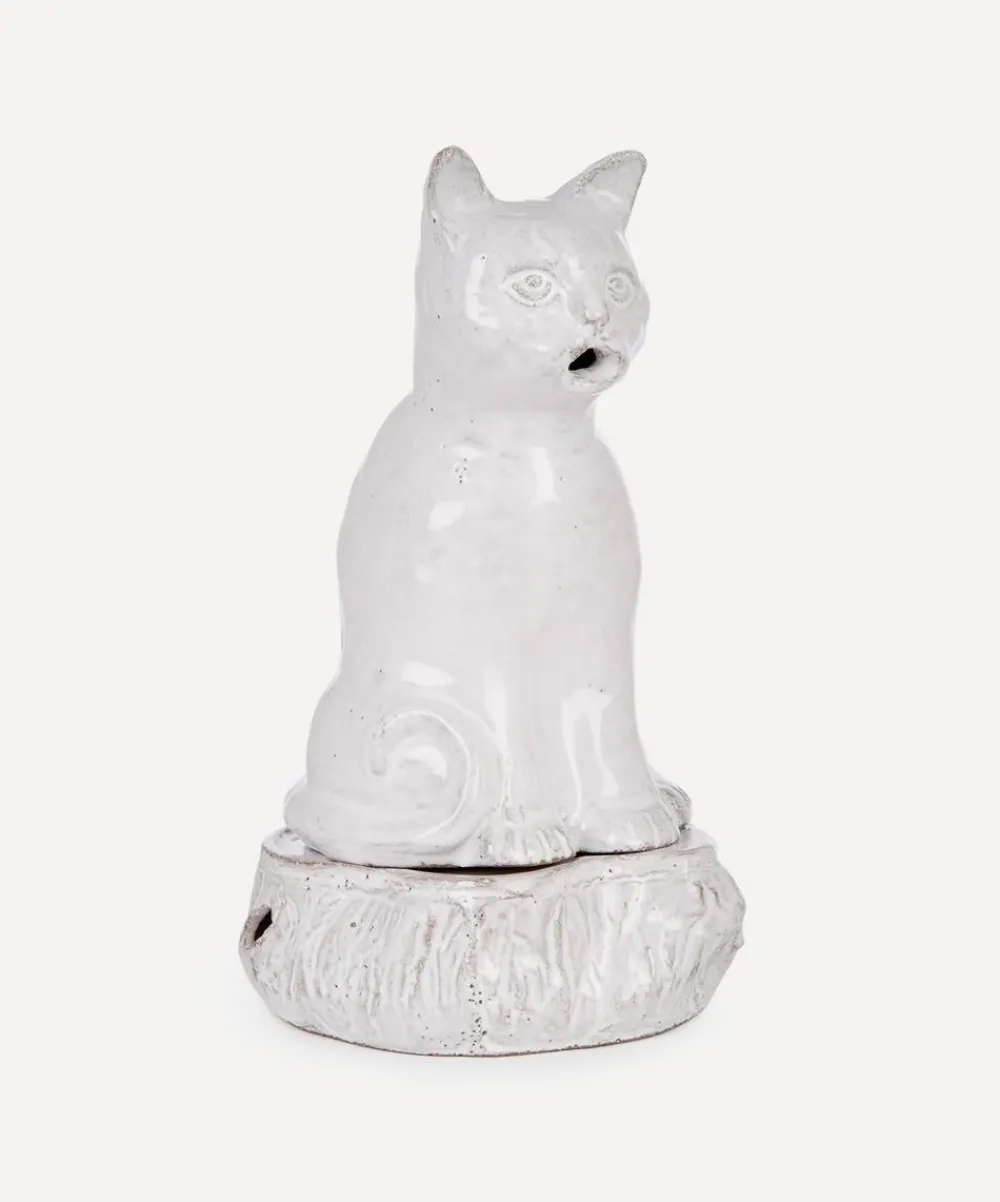 Astier de Villatte Candles & Candle Holders^Setsuko Cat Glazed Terracotta Incense Holder
