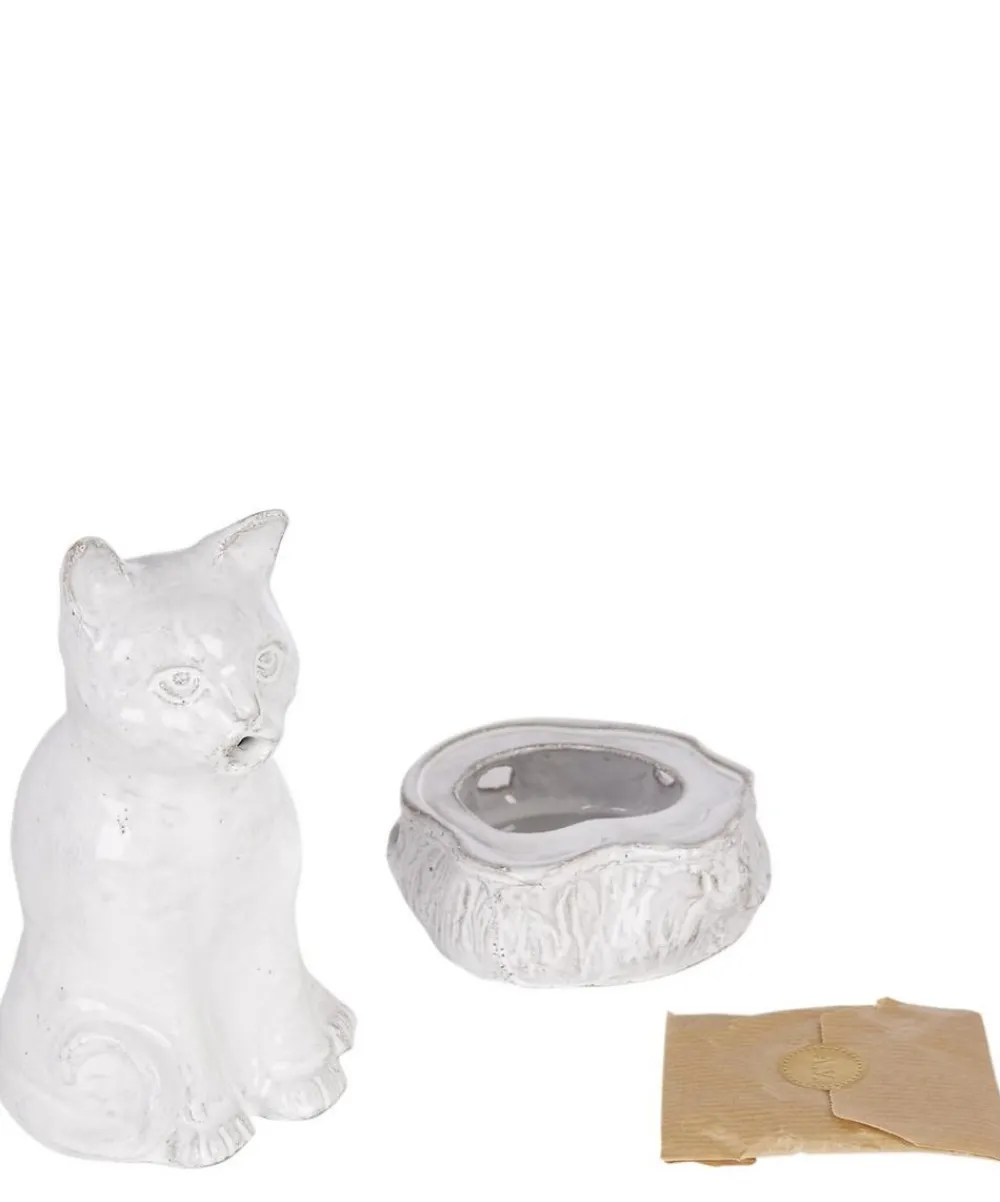 Astier de Villatte Candles & Candle Holders^Setsuko Cat Glazed Terracotta Incense Holder