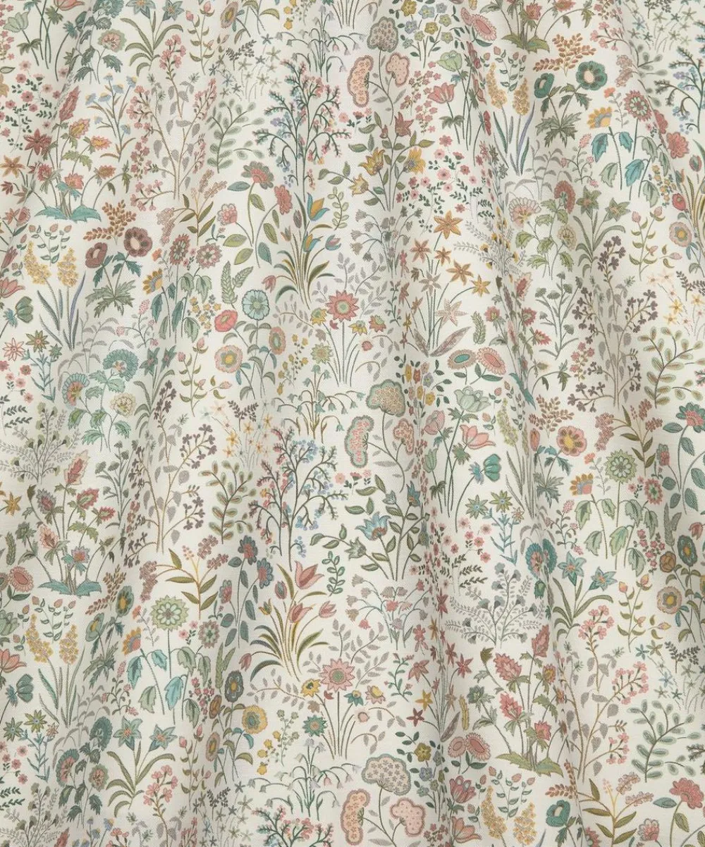 Liberty Interiors Furnishing Fabrics^Shepherdly Flowers Cotton in Lichen