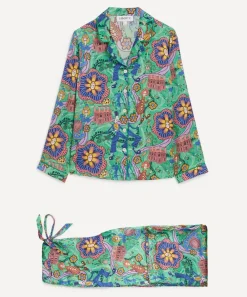 Liberty Sleepwear^Shirley Smith Silk-Satin Pyjama Set