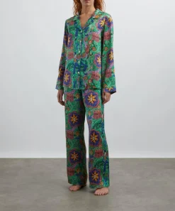 Liberty Sleepwear^Shirley Smith Silk-Satin Pyjama Set