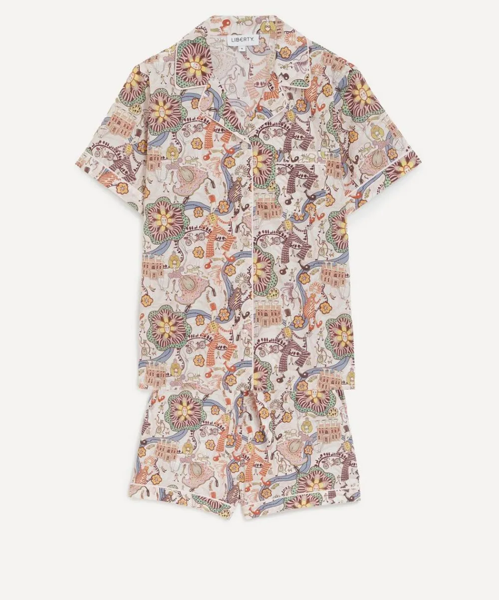 Liberty Sleepwear^Shirley Smith Tana Lawn™ Cotton Short Pyjama Set in Shirley Smith