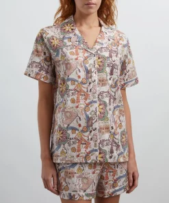 Liberty Sleepwear^Shirley Smith Tana Lawn™ Cotton Short Pyjama Set in Shirley Smith
