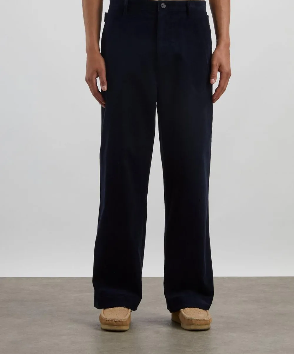 Le17septembre Trousers^Side Button Corduroy Trousers