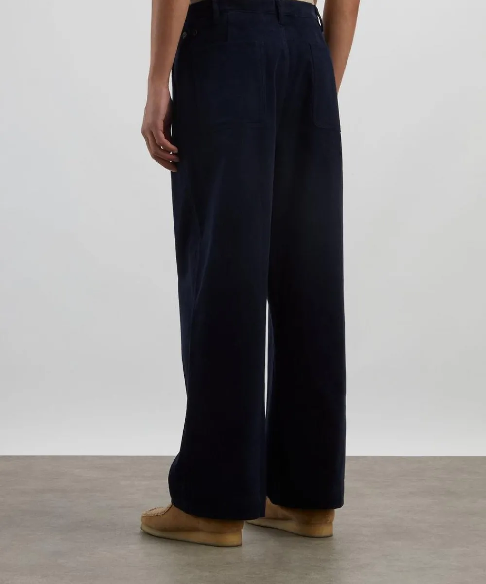 Le17septembre Trousers^Side Button Corduroy Trousers