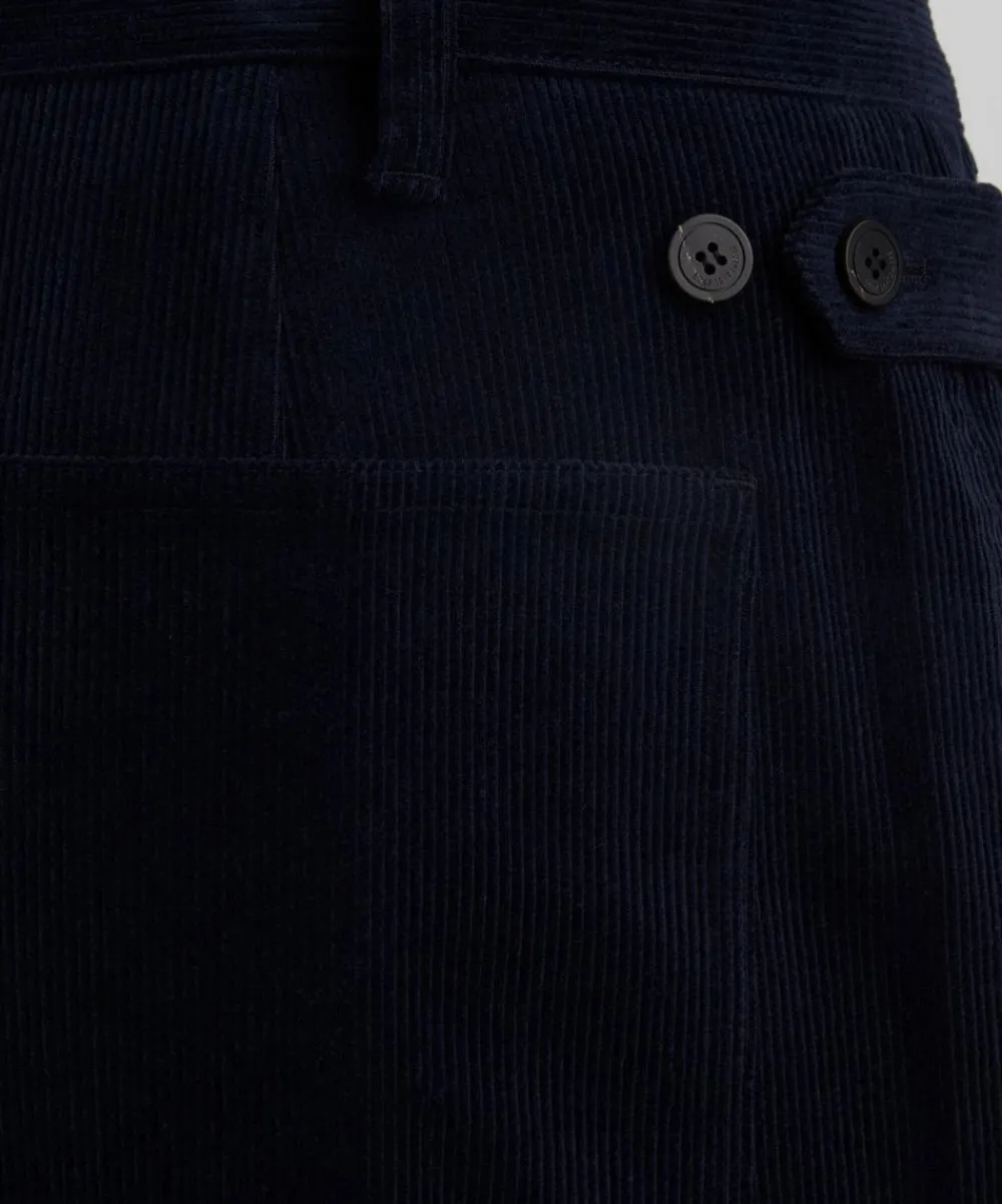 Le17septembre Trousers^Side Button Corduroy Trousers