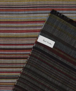 Paul Smith Scarves^Signature Stripe Silk-Wool Blend Scarf