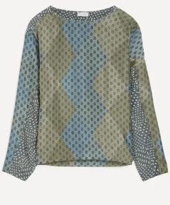 Dries Van Noten Tops^Silk Contrast Top
