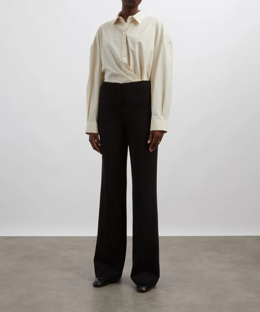 Lemaire Tops^Silk Straight Collar Twisted Shirt