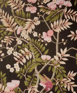 Liberty Interiors Wallpaper^Silk Tree in Red Lac