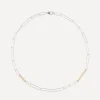 Otiumberg Necklaces^Silver Contrast Link Paperclip Chain Necklace