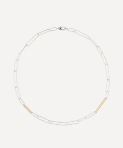 Otiumberg Necklaces^Silver Contrast Link Paperclip Chain Necklace