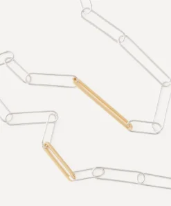 Otiumberg Necklaces^Silver Contrast Link Paperclip Chain Necklace