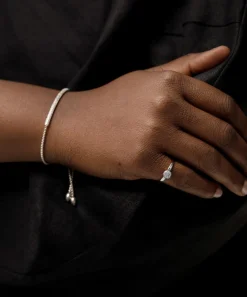 Monica Vinader Bracelets^Silver Fiji Mini Diamond Bar Bracelet
