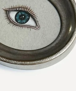 Patch NYC Wall Art|Living Room^Silver Frame Right Eye Art Print