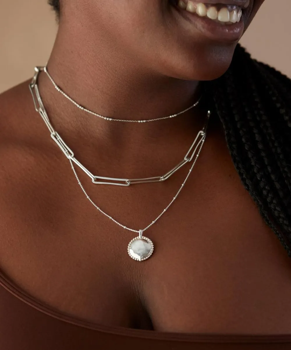 Monica Vinader Necklaces^Silver Long Fine Beaded Chain