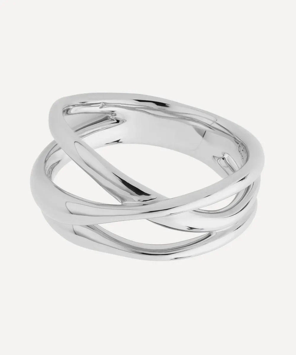 Monica Vinader Rings^Silver Nura Cross Over Ring