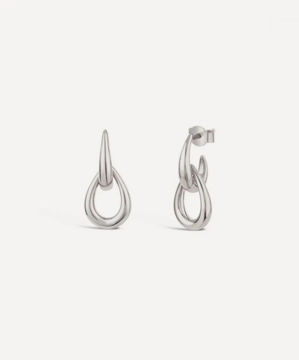 Dinny Hall Earrings^Silver Raindrop Double Link Drop Earrings