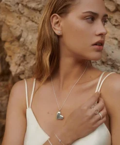 Monica Vinader Rings^Silver Riva Diamond Hoop Ring