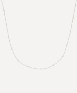 Monica Vinader Necklaces^Silver Short Fine Beaded Chain
