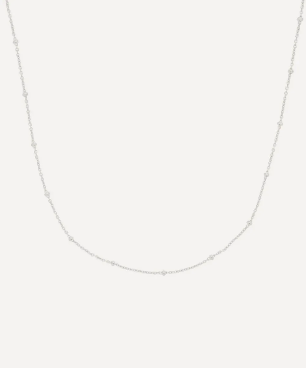 Monica Vinader Necklaces^Silver Short Fine Beaded Chain