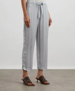 Kori Trousers & Shorts^Silver Silky Cropped Trousers