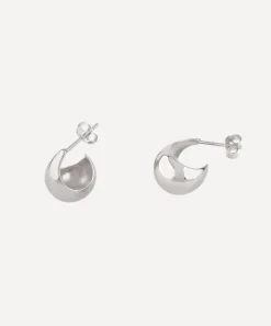 Dinny Hall Earrings^Silver Small Scoop Hoop Earrings
