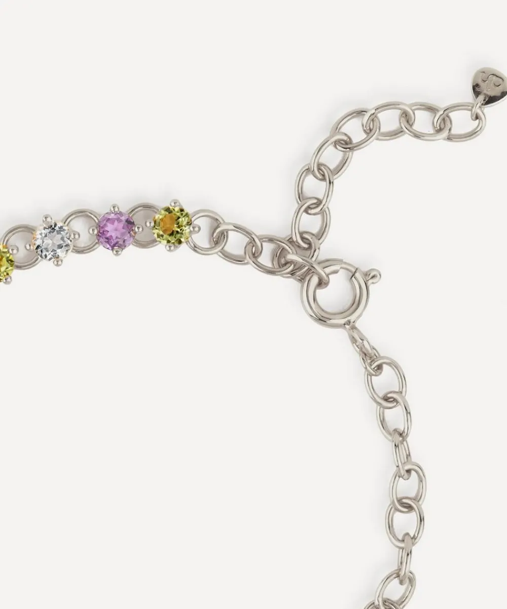 Dinny Hall Bracelets^Silver Suffragette Gem Drop Line Bracelet