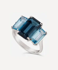 Dinny Hall Rings^Silver Trinny Trilogy Blue Topaz Ring