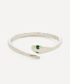 Seb Brown Rings|Rings^Silver Tsavorite Garnet Serpent Ring