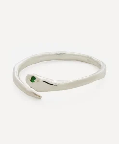 Seb Brown Rings|Rings^Silver Tsavorite Garnet Serpent Ring