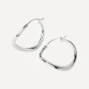Dinny Hall Earrings^Silver Wave Small Hoop Earrings
