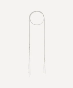 Stephanie Schneider Necklaces|Necklaces^Silver Woven Pearl Shawl Chain Necklace