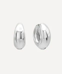 SHASHI Earrings^Silver-Plated Cameron Hoop Earrings