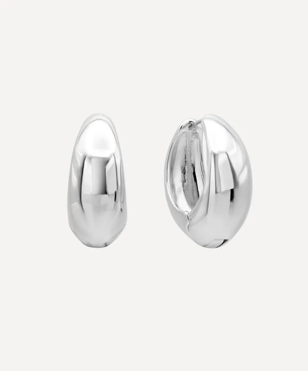 SHASHI Earrings^Silver-Plated Cameron Hoop Earrings