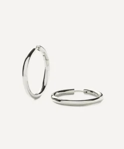 Missoma Earrings^Silver-Plated Classic Tunnel Medium Hoop Earrings
