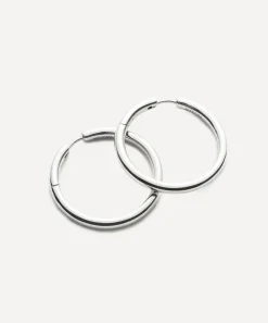 Missoma Earrings^Silver-Plated Classic Tunnel Medium Hoop Earrings