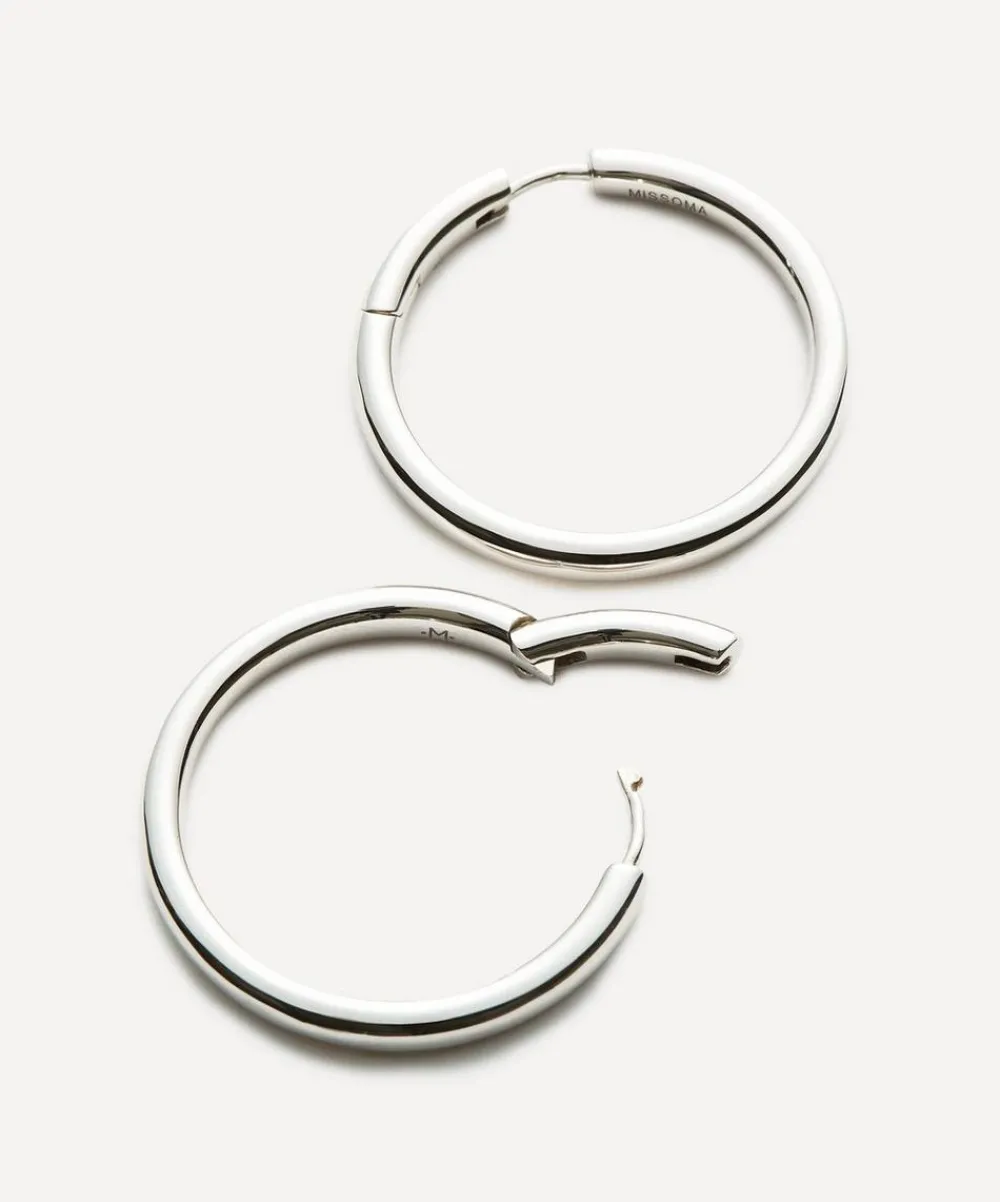 Missoma Earrings^Silver-Plated Classic Tunnel Medium Hoop Earrings