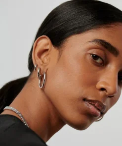Missoma Earrings^Silver-Plated Classic Tunnel Small Hoop Earrings