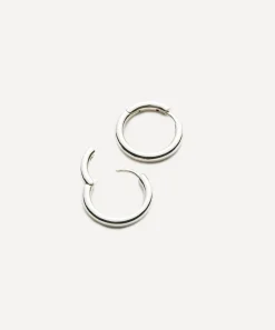 Missoma Earrings^Silver-Plated Classic Tunnel Small Hoop Earrings