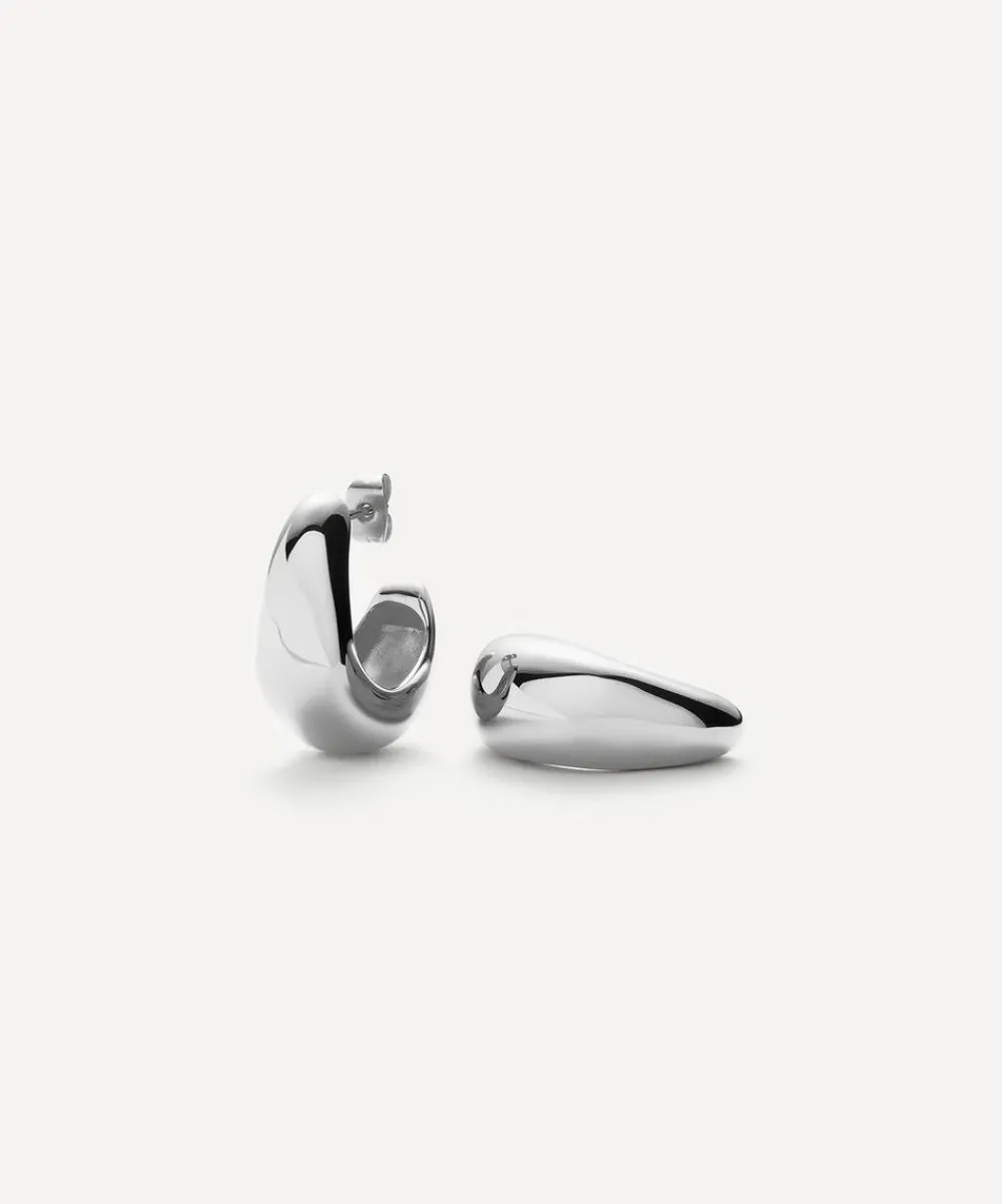 Missoma Earrings^Silver-Plated Dome Medium Hoop Earrings