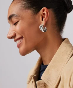 JENNY BIRD Earrings^Silver-Plated Gigi Hoop Earrings