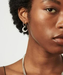 Missoma Earrings^Silver-Plated Harris Reed Moonlight Pearl Hoop Earrings