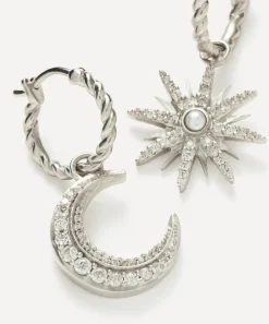 Missoma Earrings^Silver-Plated Harris Reed Moonlight Pearl Hoop Earrings