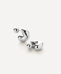 JENNY BIRD Earrings|Earrings^Silver-Plated Medium Tome Hoop Earrings